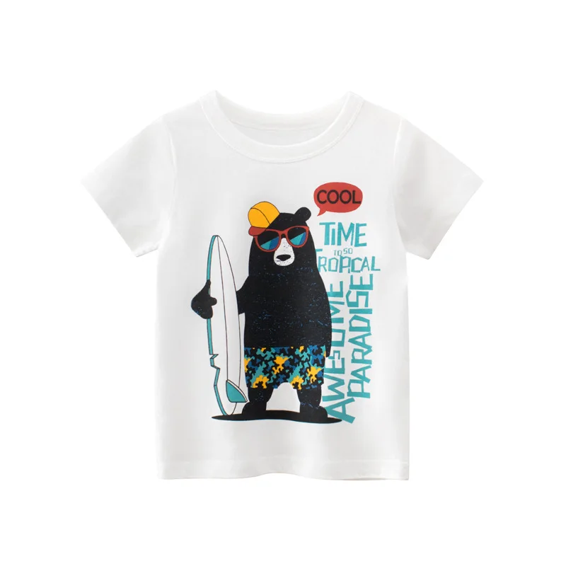 

Baby Boys Cartoon Bear T-Shirts Tees Kids Summer Clothes Toddler Girls Cotton T-Shirt Teenage Tops Boutique Outfits Baby Girl