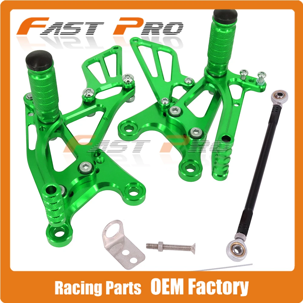 CNC Мотоцикл Регулируемые штифты для заготовки педали отдыха для KAWASAKI ZX6R ZX-6R ZX 6R 2005 2006 2007 2008