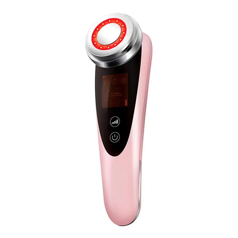 Ультразвуковой фотонный массажер для лица ионный излучение пор Глубокая чистка