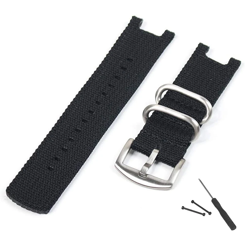 

​Canvas Nylon Replacement Watchband Strap Stainless Steel Buckle For Xiaomi Amazfit T-Rex Smartwatch With Install Tools