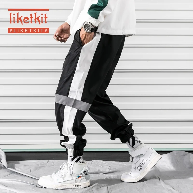 Liketkit мужские новые Харадзюку джоггеры штаны 2019 с боковой полосой