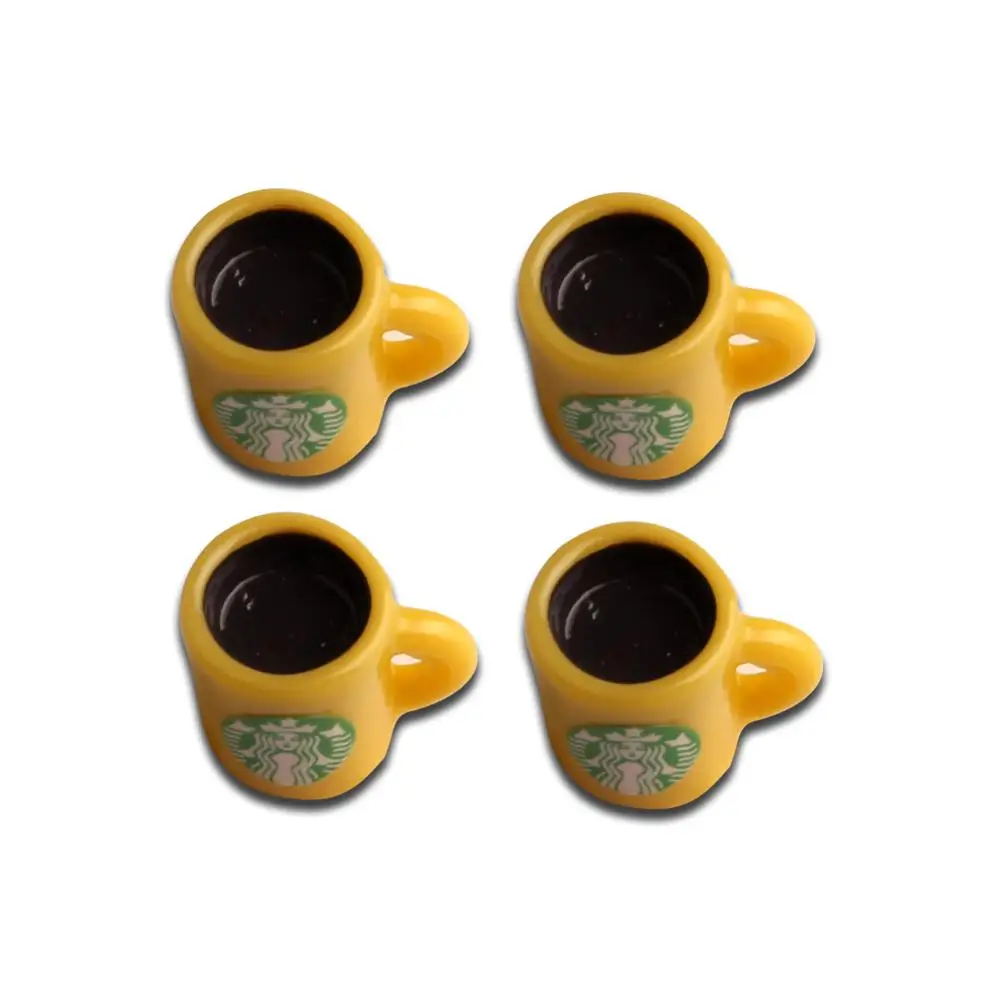 Yellow 20 шт. Смола бутылка для кофе чашки украшения ремесла Flatback кабошон украшения для скрапбукинга Kawaii DIY аксессуары - Цвет: Yellow