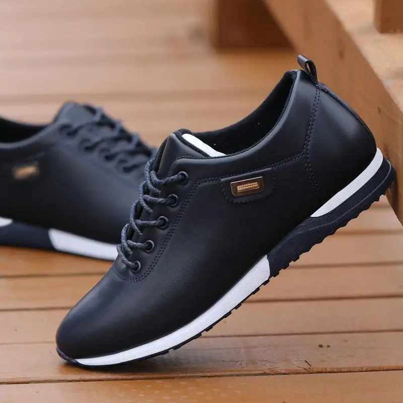 

Outdoor Breathable Leather Business Sneakers Men's Casual Shoes Men's 2021 Fashion Casual Shoes Walking Shoes