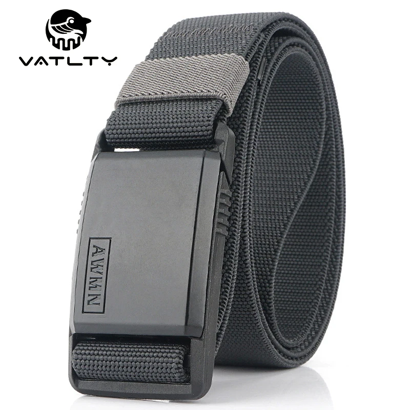 

2021 Magnetic Lock Elastic Belt For Men 100cm To 125cm Strong Nylon Unisex Outdoor Sports Tactical Belt Military Accessories