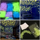 10050 шт. 3D звезды и снежинки DIY светящиеся на темной стене, со светящимися флуоресцентными искусственными ПВХ