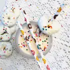 Пончик тематическая бумага из соломы-пончик цвета розовый синий желтый-25-100 шт