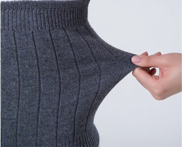 Унисекс зимний теплый пояс Шерстяное волокно хлопок вязаный защита талии