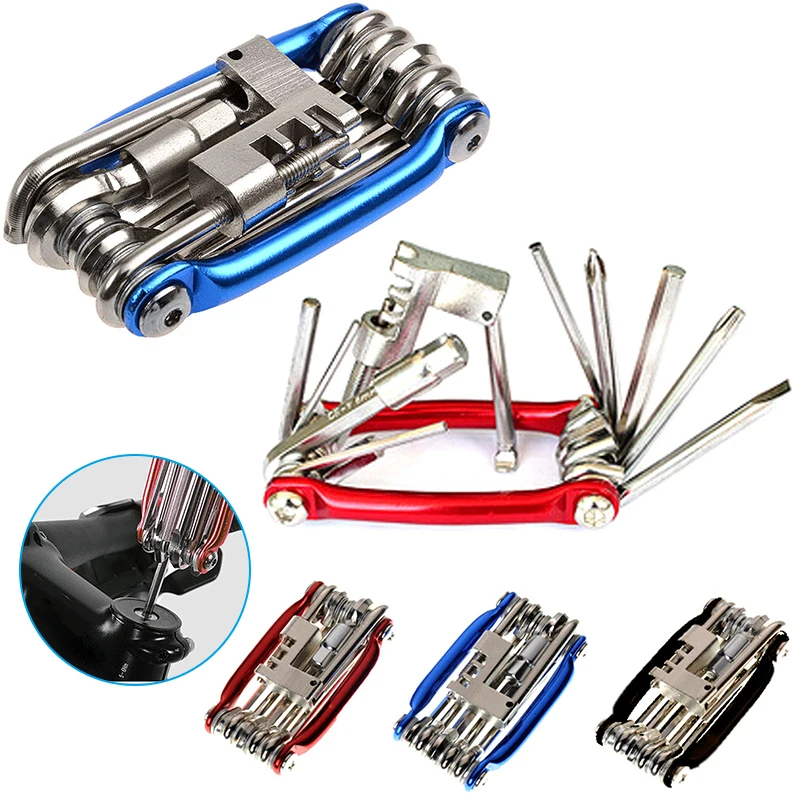 

Crank Multi-tool Bicycle Multifunctional Repair Tool Aluminum Alloy Handle Electroplated Steel ASD88
