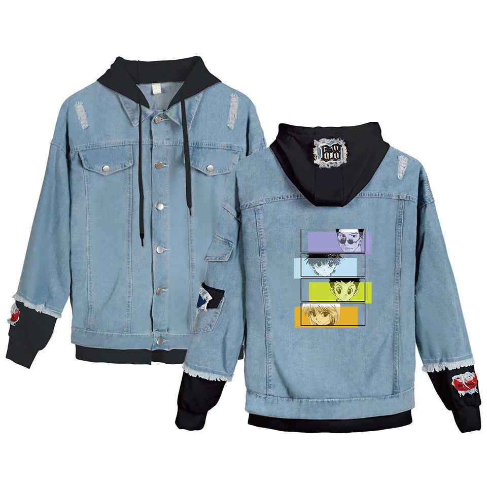 Cool Denim Clothes Hunter&ampHunter Hoody Jacket Creative Men/women Autumn Anime Boys/girls Streetwear Pullover | Мужская одежда