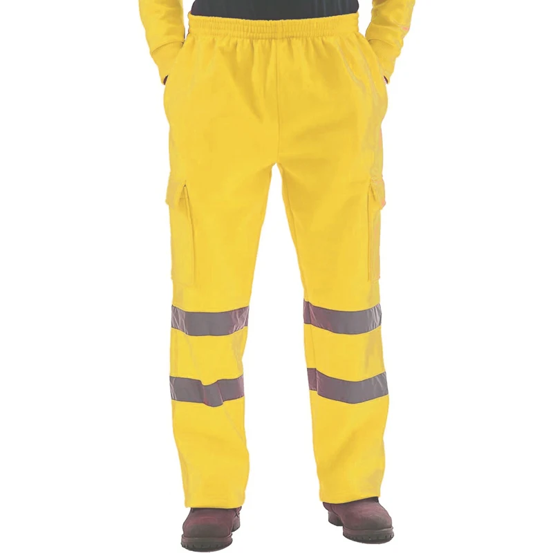 

Брюки мужские прямые в полоску, светоотражающие штаны-карго, повседневные брюки с эластичным поясом и карманами, одежда