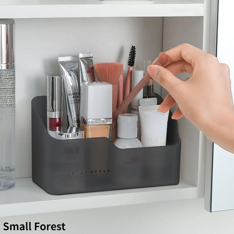 

Household mirror cabinet storage box desktop cosmetics jewelry sundries plastic transparent compartment finishing box