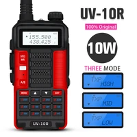 baofeng new professional walkie talkie uv 10r uhf vhf two way ham cb radio dual band handheld hf transceiver for hunting 25 km