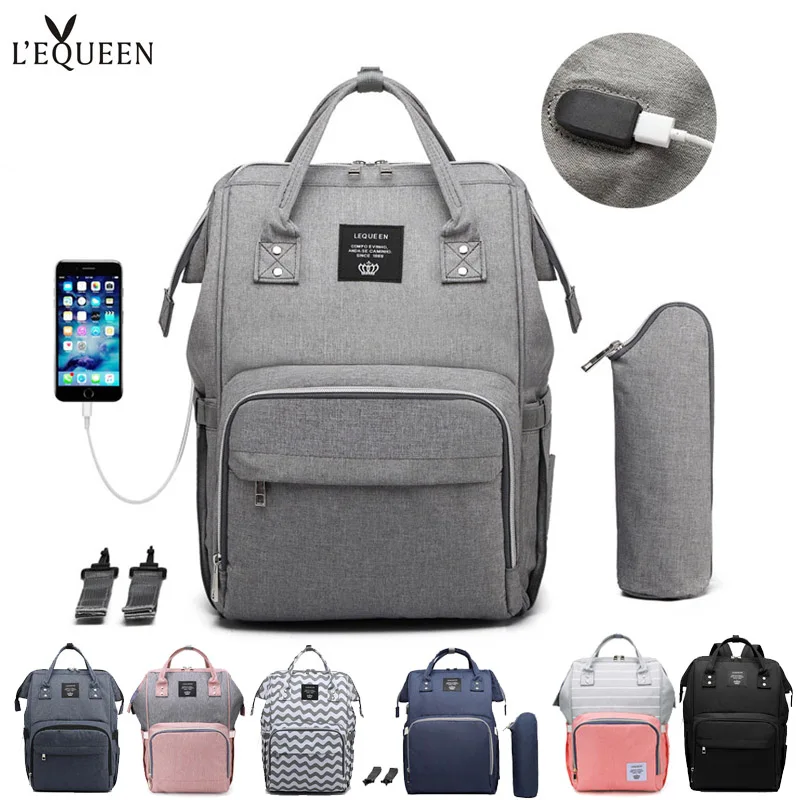 Сумка для детских подгузников сумка мамы сумки коляски большая емкость USB