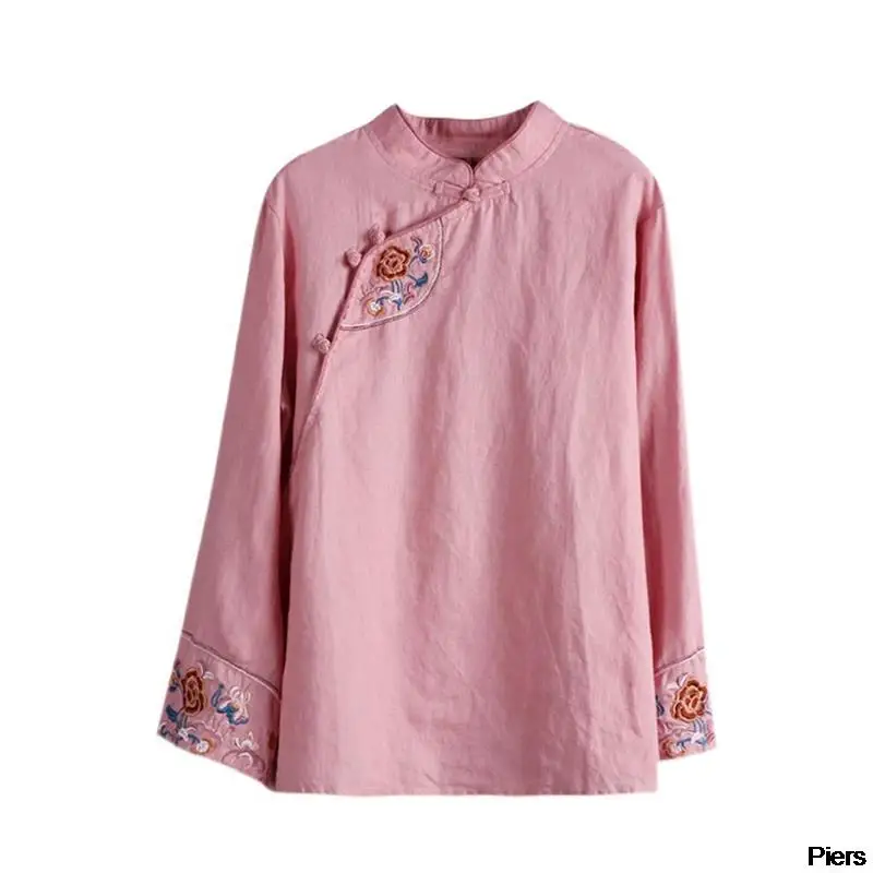 Женский костюм Тан 2021 года в стиле ретро улучшенная рубашка-Ципао китайском