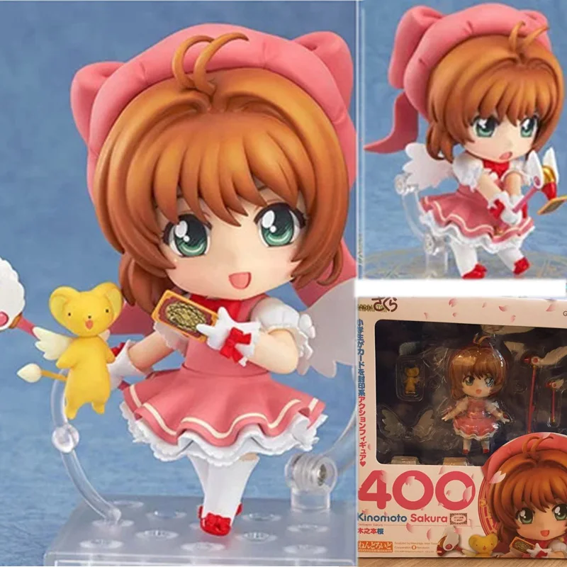 

Nendoroid Card Captor Sakura Action Figure Kinomoto sakura 400 Q Ver Japan Anime Model Cosplay Christmas Gift Toy 10cm