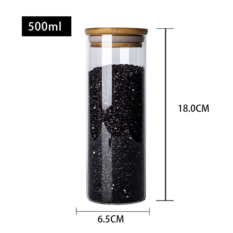 Герметичная стеклянная бутыль для пищевых продуктов с крышкой многозернистая