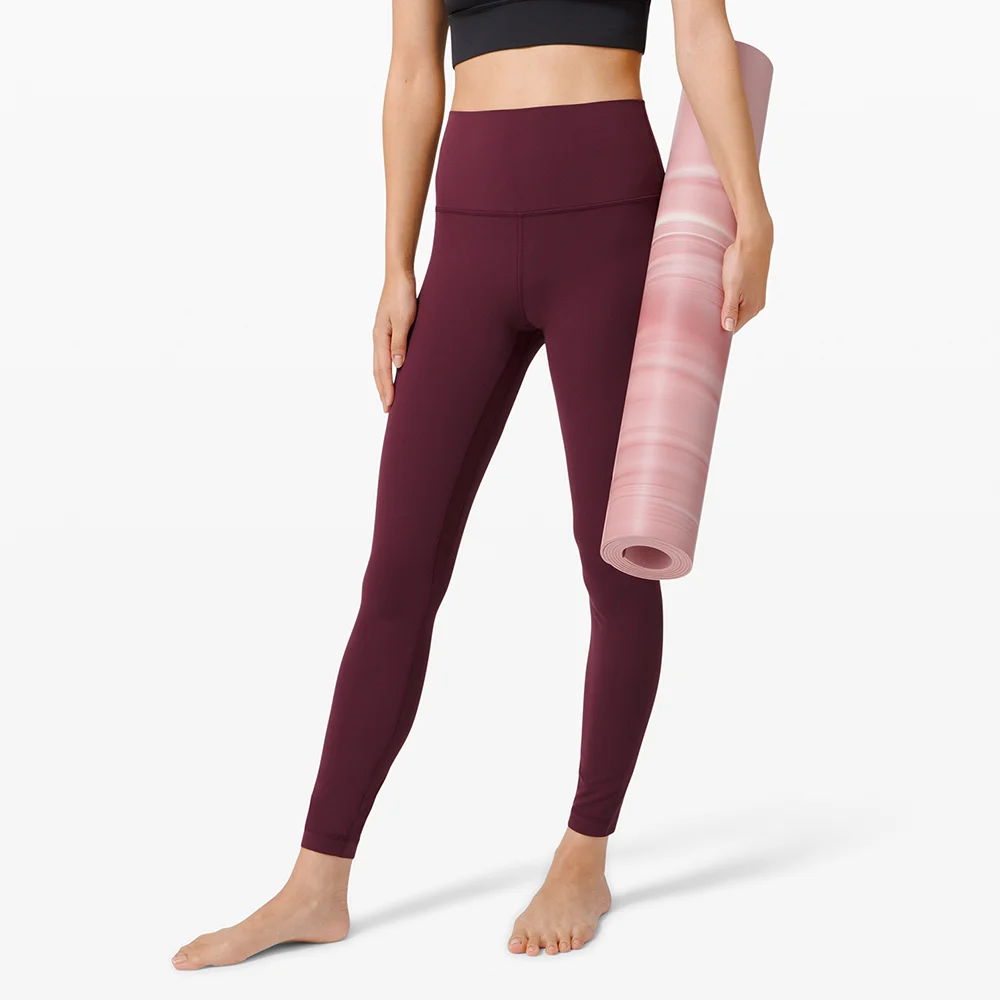 

Lulu cross border Align double-sided sanded high-waisted multi-pocket leggings night riding Yoga Tunics