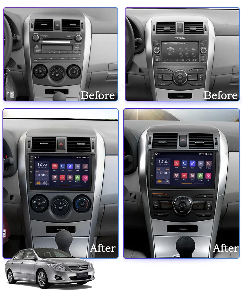 9 дюймов android 0 dvd-плеер для автомобиля Toyota Corolla 2007-2013 аудио Радио автомобильный
