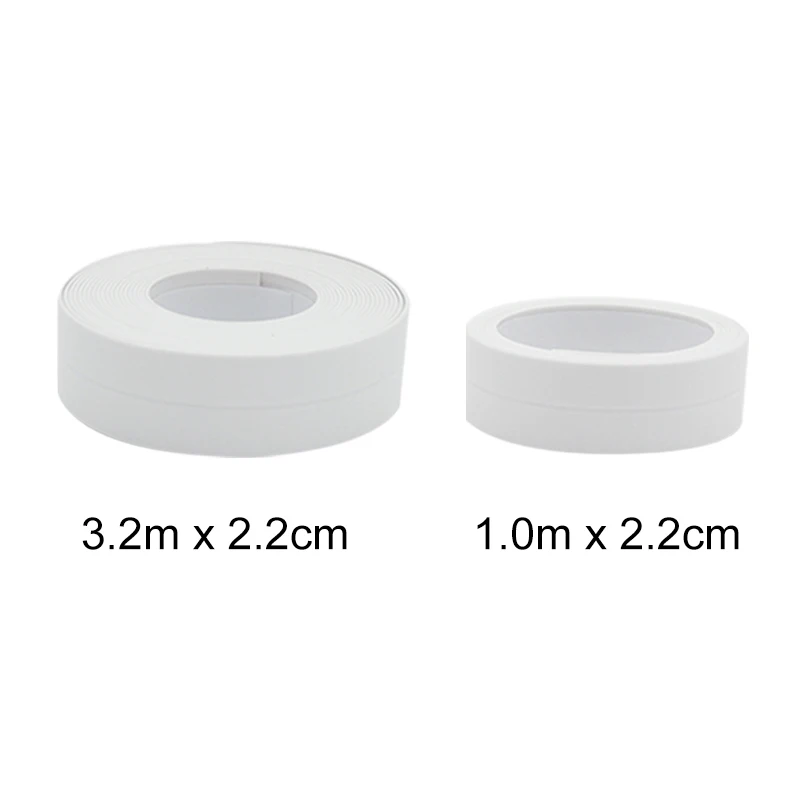 3.2 Meters Toilet Waterproof Anti-Mildew Caulk Strip Tape PVC Self Adhesive Wall Corner Gap For Bathroom Kitchen Home Decor |