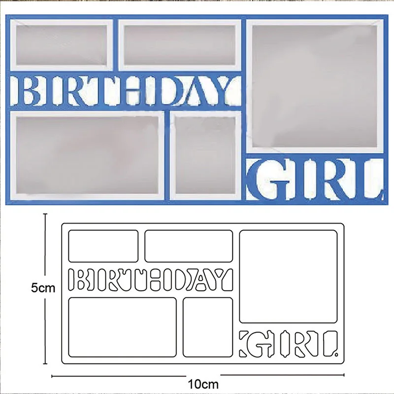 

Birthday Girl Photo Frame Metal Cutting Dies Stencils Diy Diy dies Scrapbooking Card Paper Embossing Die Cut Craft dies new 2020