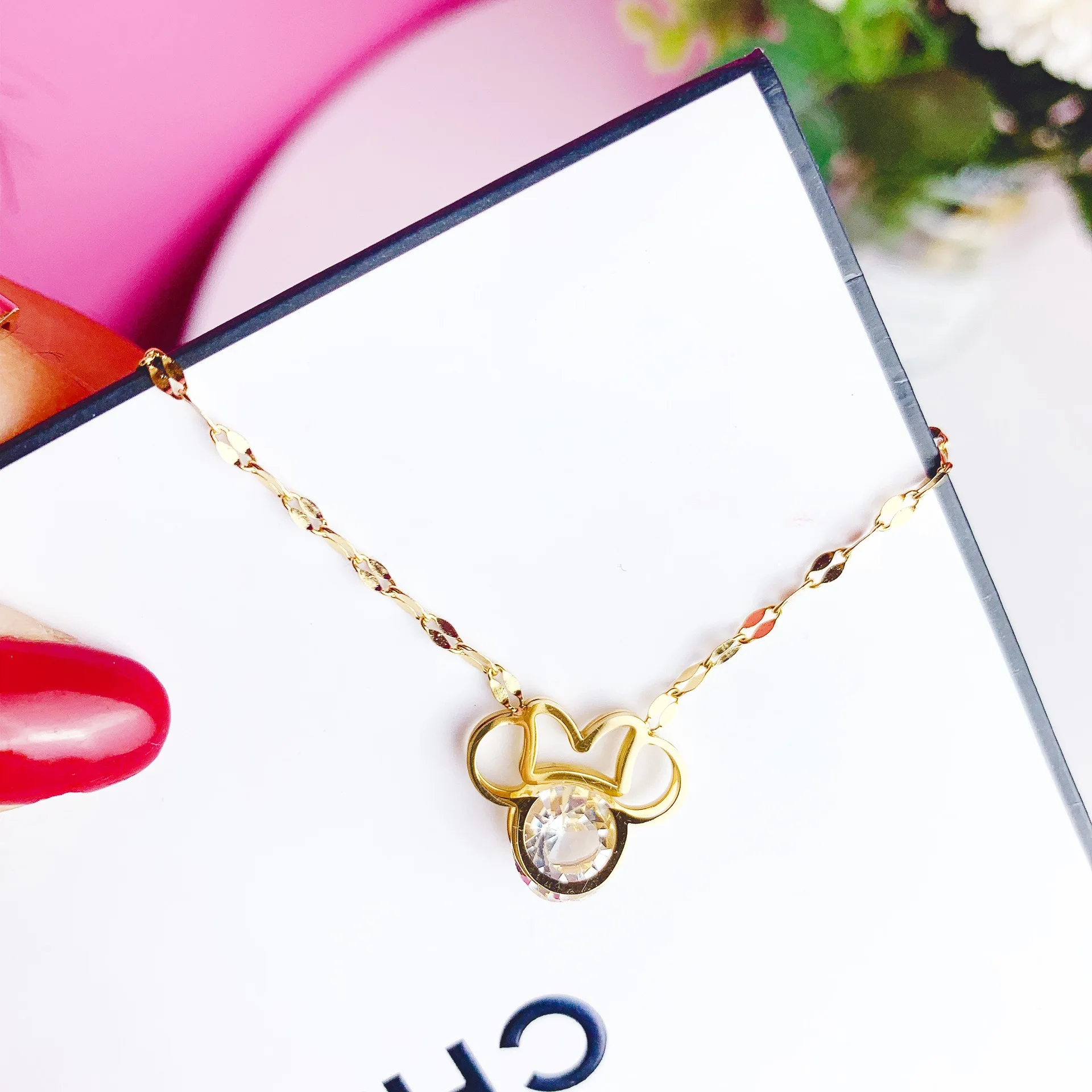 Цепочка Микки Маус Disney вязаная кукла аксессуары для женщин и мужчин ожерелье