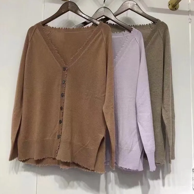 Женский жаккардовый кардиган с буквенным принтом однобортный трикотажный