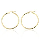 Новые модные ювелирные изделия из нержавеющей стали Гладкий витой провод крученые серьги для женщин вечерние свадебные подарки оптом E-612