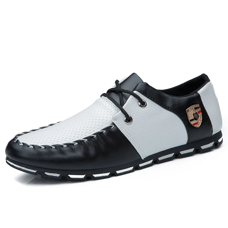 

New style hot sale fashion lace-up men's boat shoes outdoor men's casual comfortable flat loafers lightweight driving shoes