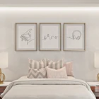 Минималистичная музыкальная художественная линия рисования плакаты абстракция пианино Настенная картина холст печать картины искусства для спальни