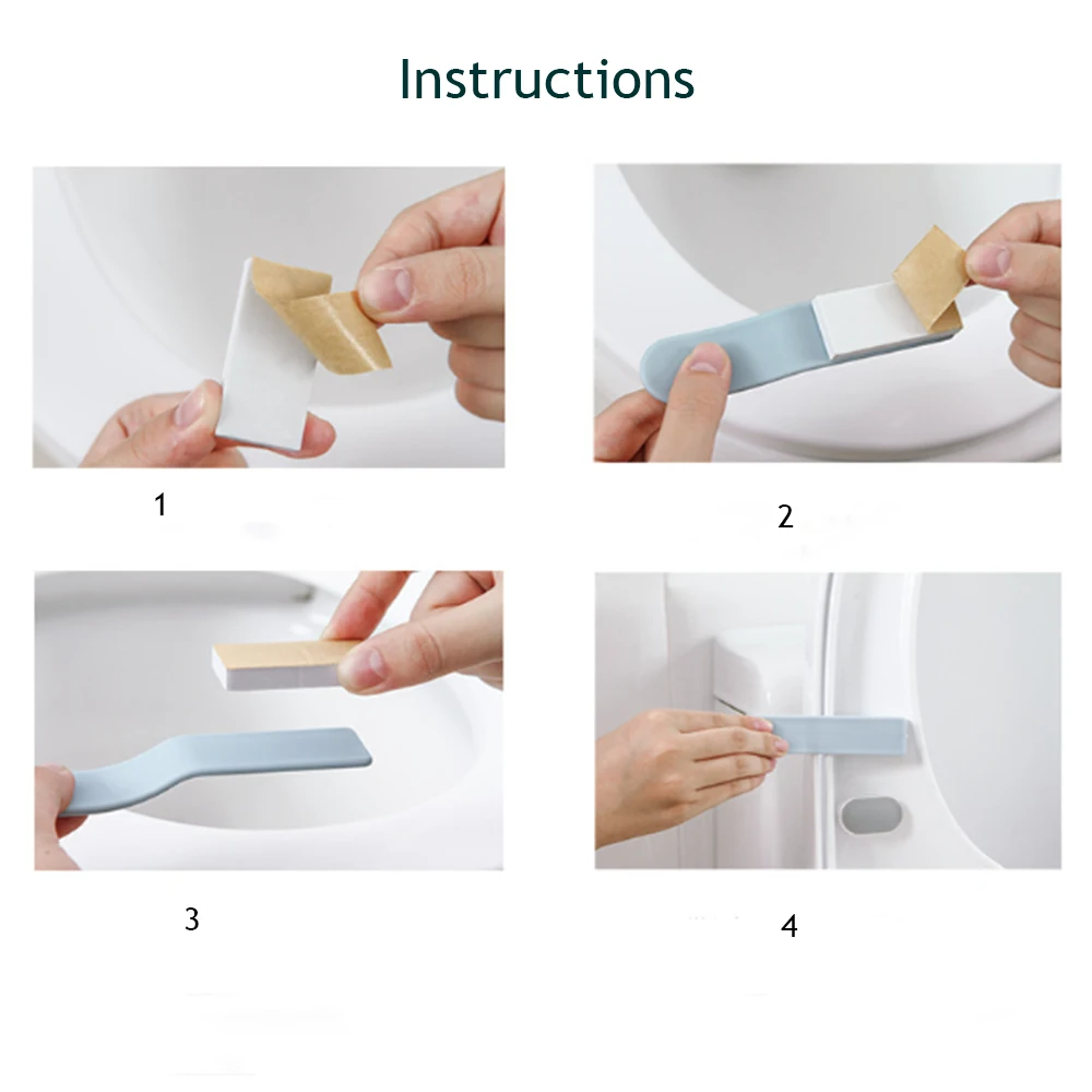 

Plastic Anti-dirty Toilet Seat Cover Lifter Seat Cover Lid Handle Sticker Lifting Device for Travel Home Bathroom Accessories