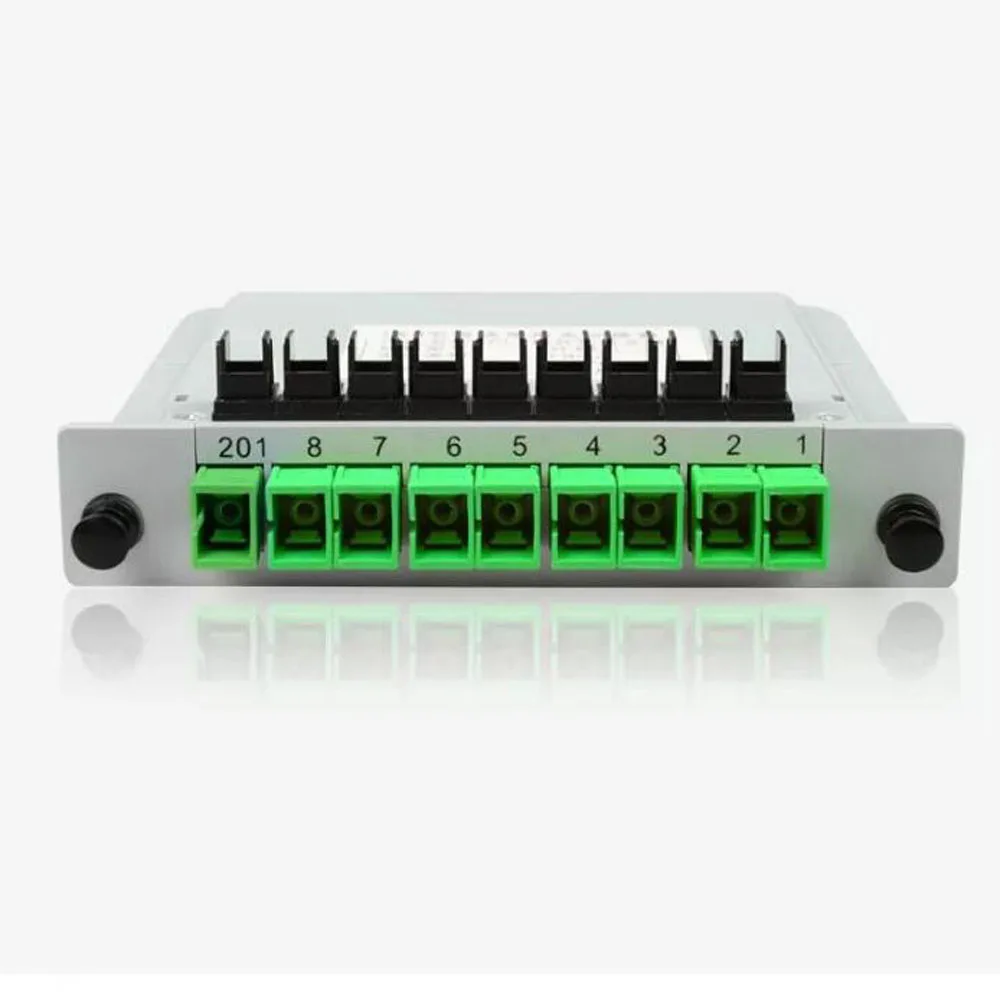 1x8 СПЛИТТЕР LGX коробка кассета карточная вставка SC/APC PLC сплиттер модуль