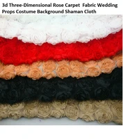 3d three dimensional rose carpet fabric wedding props costume background shaman cloth