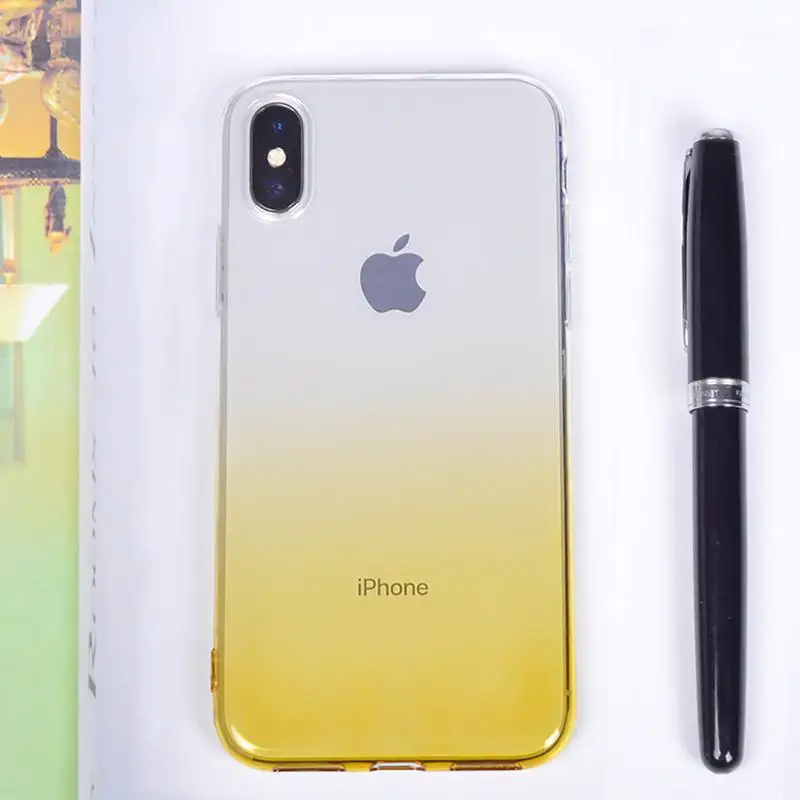 Модный ультратонкий цветной мягкий чехол для телефона из ТПУ iphone 5 5S SE 6 6S Plus 7 8 X XS