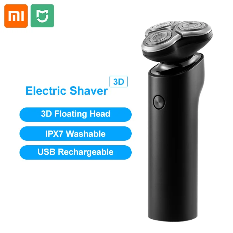 2018 Xiaomi Mijia электробритва Для мужчин бритвы 3 голову Flex сухой мокрой моющиеся