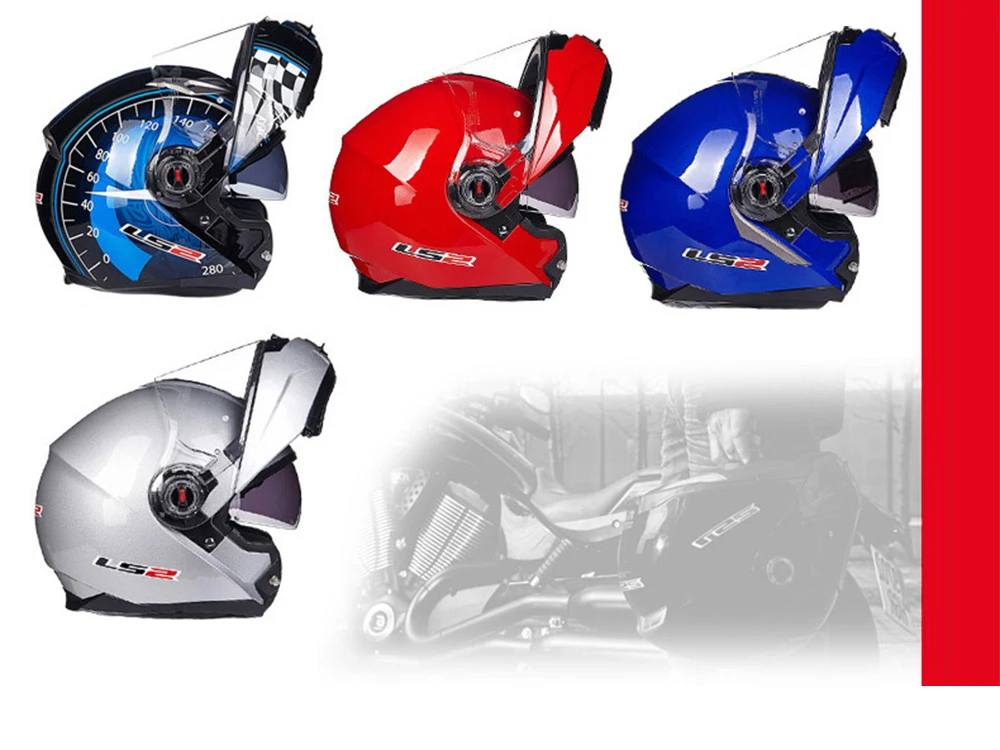 LS2 флип-ап Мото Кросс мото rcycle шлем модульный с двойным шлемом стекло черный солнцезащитный козырек capacetes para мото гоночный шлем