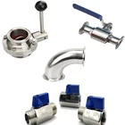 Санитарный шаровой клапан, угловой наконечник 50,5, фитинг для труб с российского склада напрямую