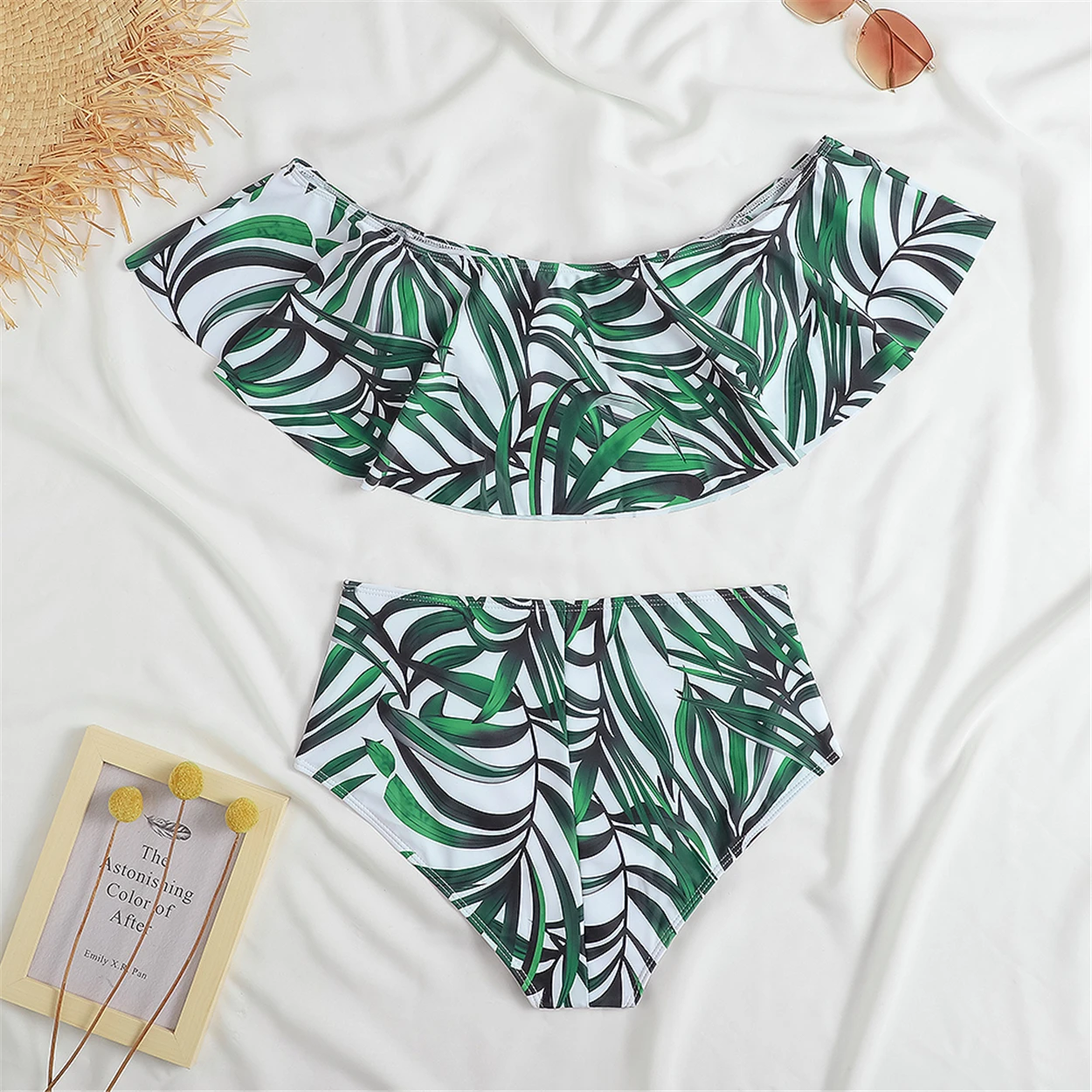 

Swimwear Women Bikini Set Push Up Swimwear Floral Swimsuit Two Piece Bathing Suit Triangle Bikini Set Ladies Beachwear Biquini