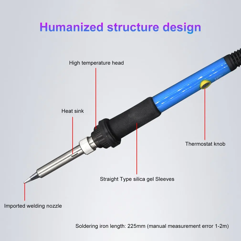 60 Вт Электрический паяльник с регулируемой температурой внутренний нагреватель