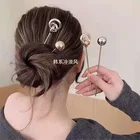 Шпилька для волос в Корейском стиле, металлическая заколка в виде диска, Простая Современная Геометрическая шпилька с круглой головкой для прогулок, детская