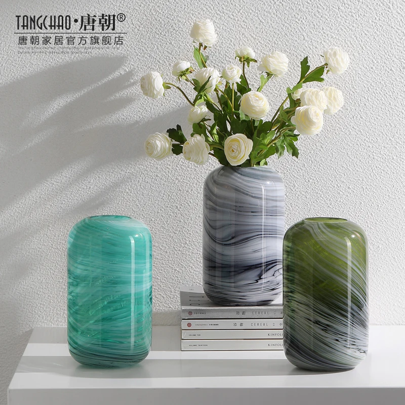 

Simple Glass Vase Manual Creative Ornaments Bedroom Decoration Luxury Nordic Vase Art Vaso Decorativo Living Room Decor DA60HP