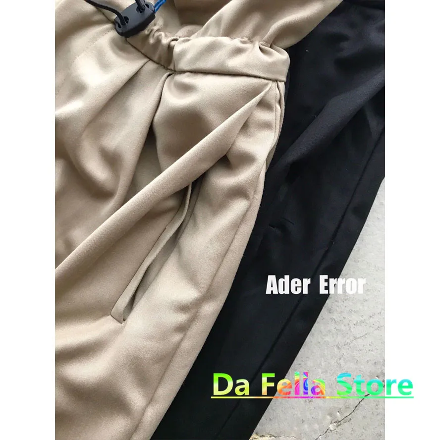 ADER ERROR Pants 2021SS Men Women Drawstring Paperbag Waist Adererror Straight Pants High Street Loose Thicken Ader Trousers