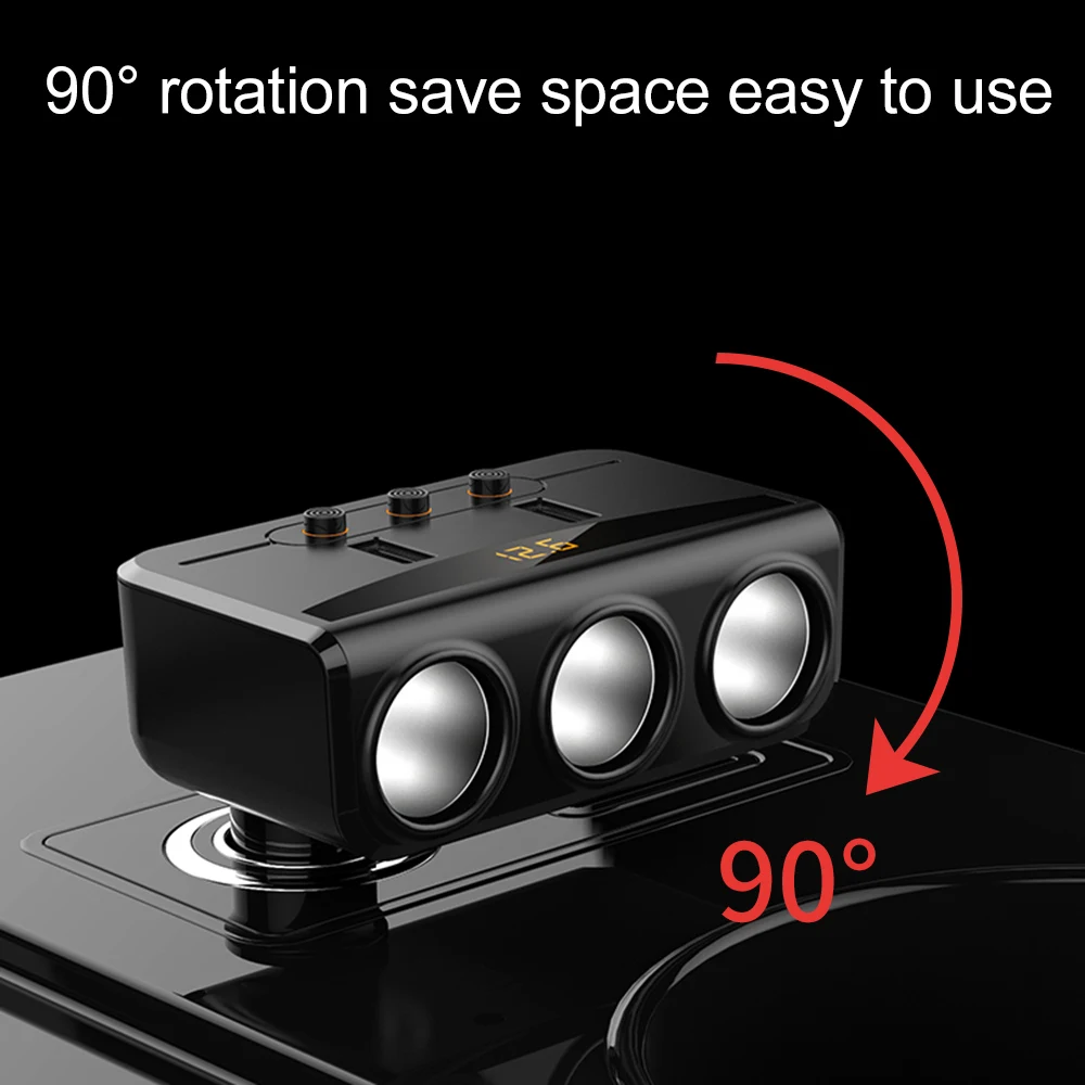 Car Charger 3 Cigarette Lighter Dual USB 3-in-1 12V 24V Mobile Phone Accessories |