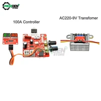 100a digital display spot welding time and current controller panel timing ammeter spot welders control board with transformer