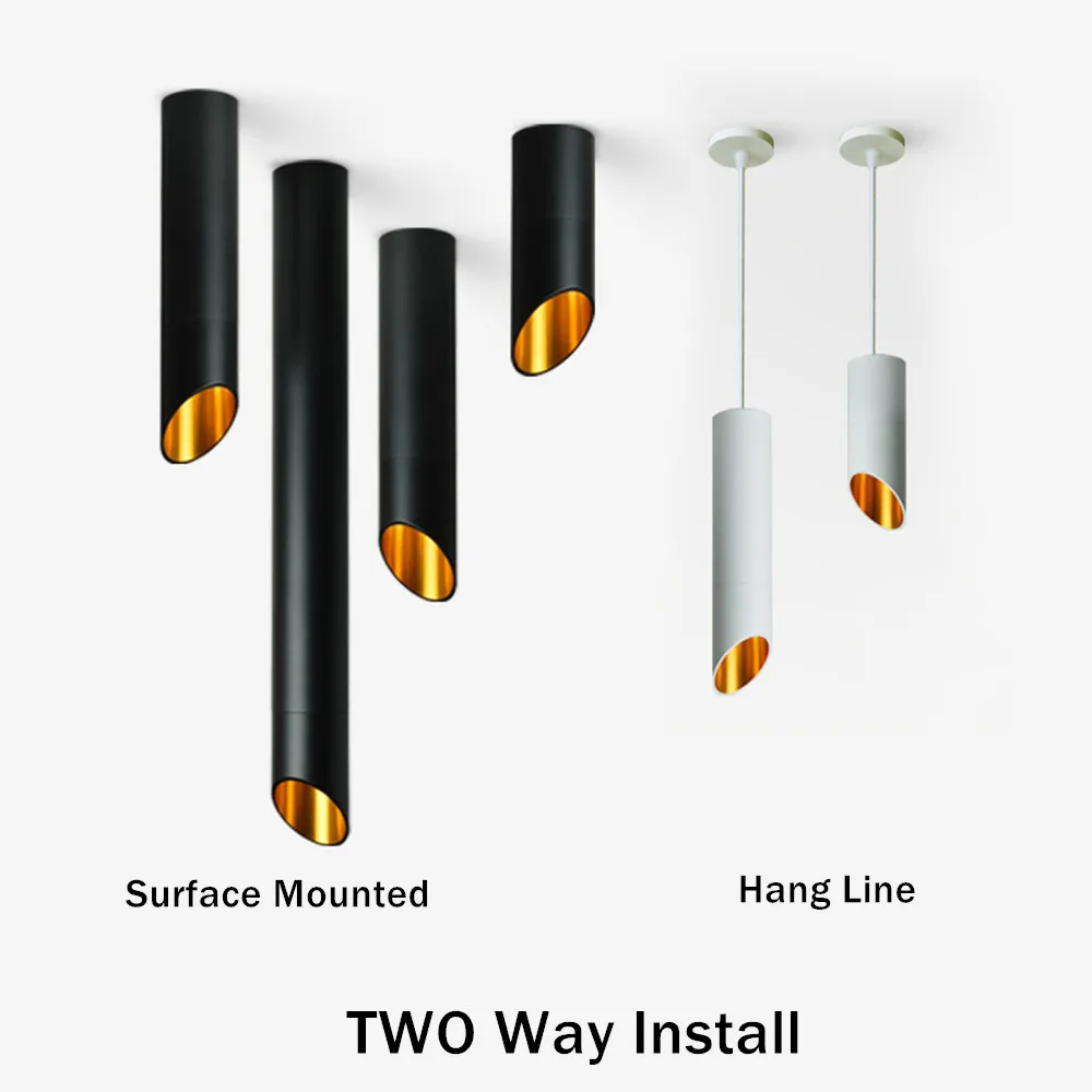 Подвесная лампа с длинной трубкой подвесные светильники для Северной кухни 7 Вт