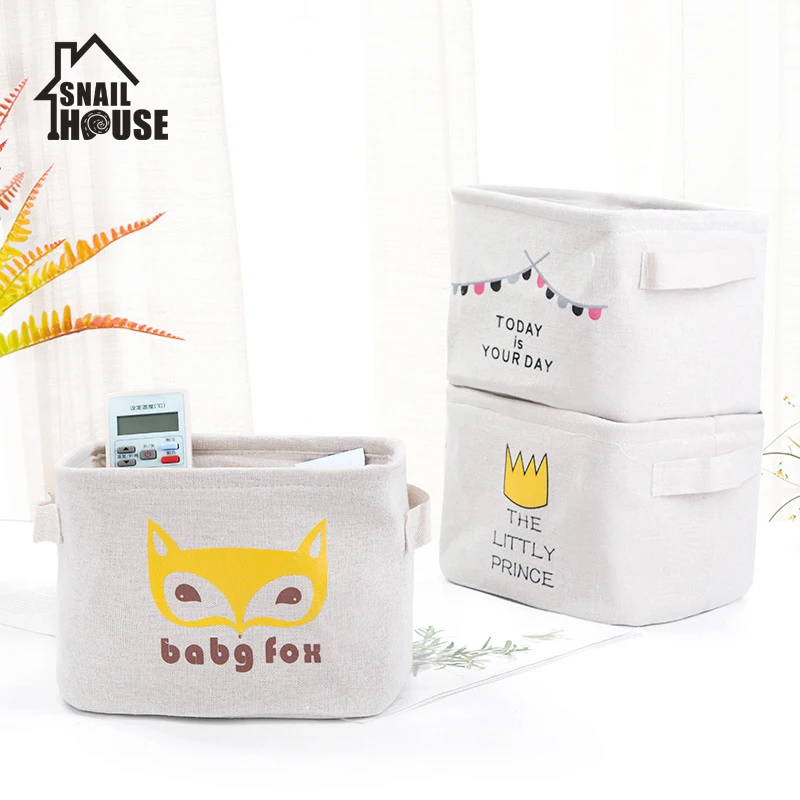 Snailhouse Складная Настольная Брезентовая корзина для мелочей хранения креативная