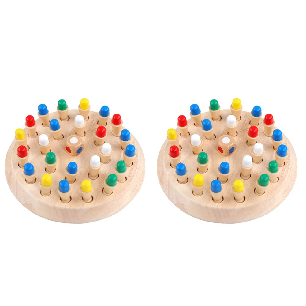 

2 Sets of Educational Chess Plaything Memory Training Chess Children Game Chess