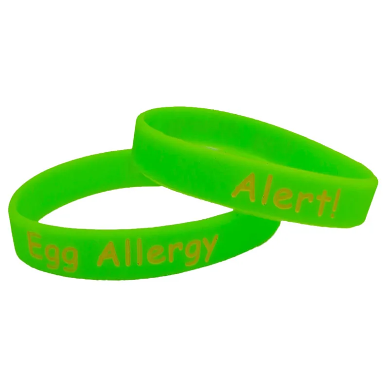 5 шт. медицинский браслет для аллергии на яйцо силиконовый взрослых Размер женщин