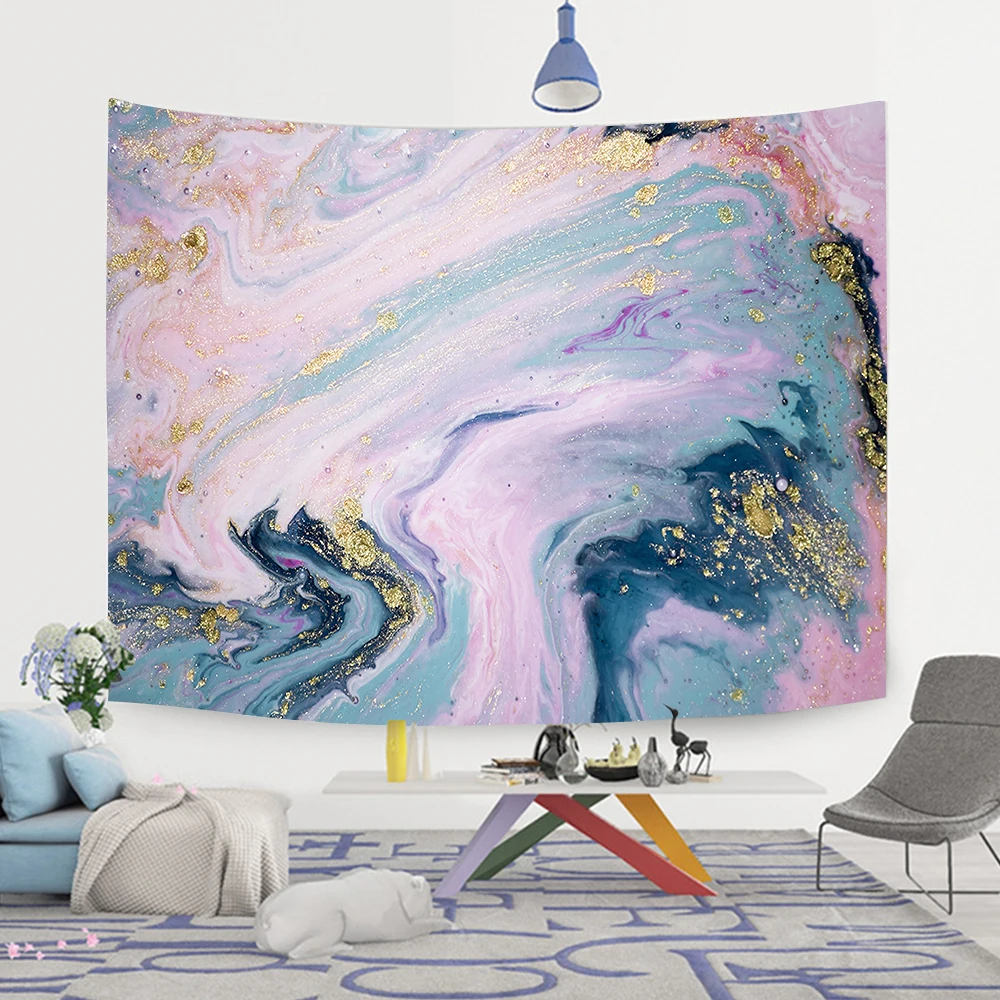 

Colorful Gouache Tapestry Marble Swirl Art Wall Hanging Tapestries for Living Room Bedroom Home Blanket Dorm Decor