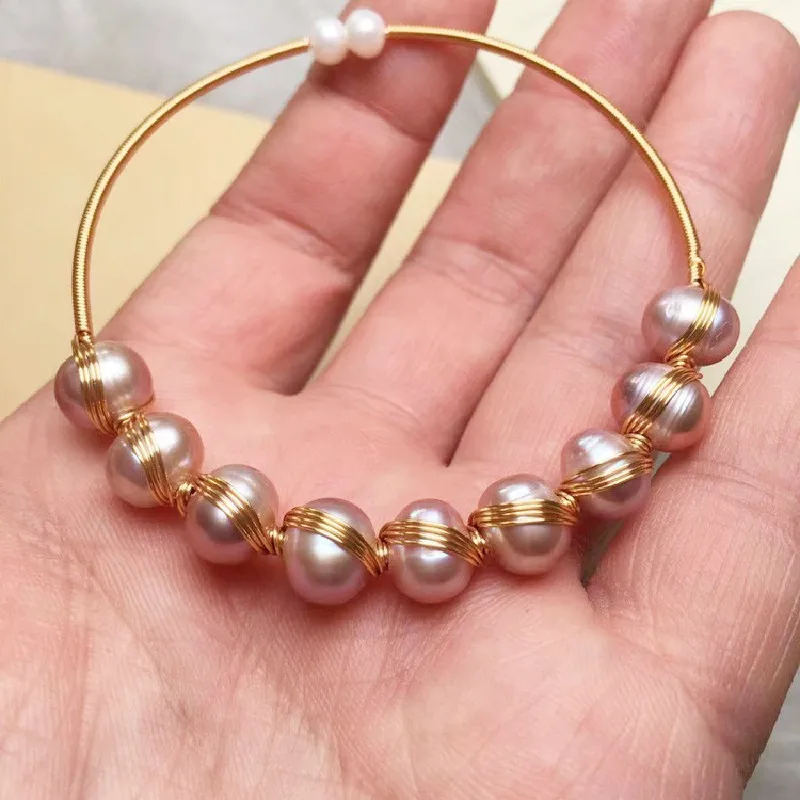 

Natural Freshwater Pearl Bracelet 14K Silk Winding, Color Preservation Female Bracelet Jewelry