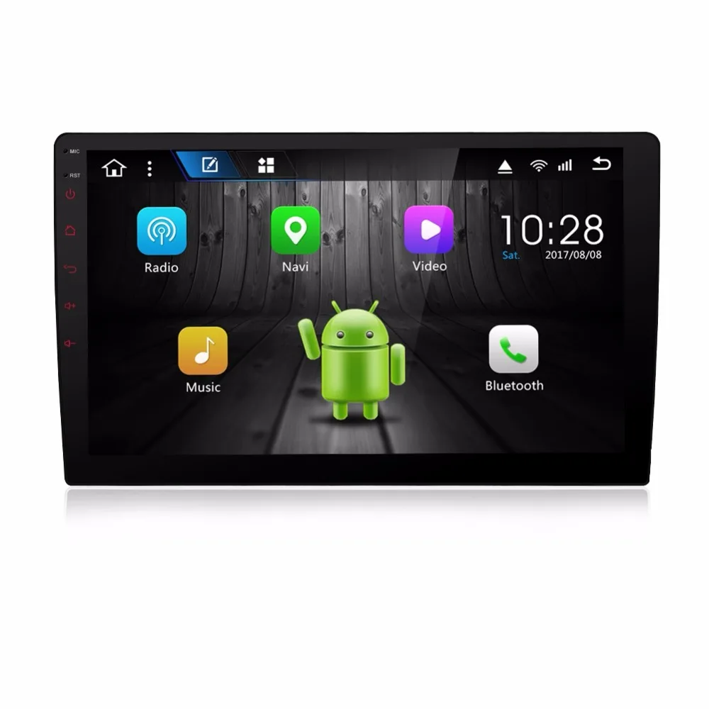 Автомобильный мультимедийный плеер 10 1 дюйма Din Android 8 ядер универсальный большой
